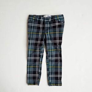 Old Navy green/black plaid mini pixie pants EUC 3T